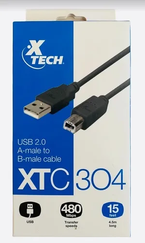 CABLE USB PRINT X 4.5 MTS XTS EN CAJA XTS 304